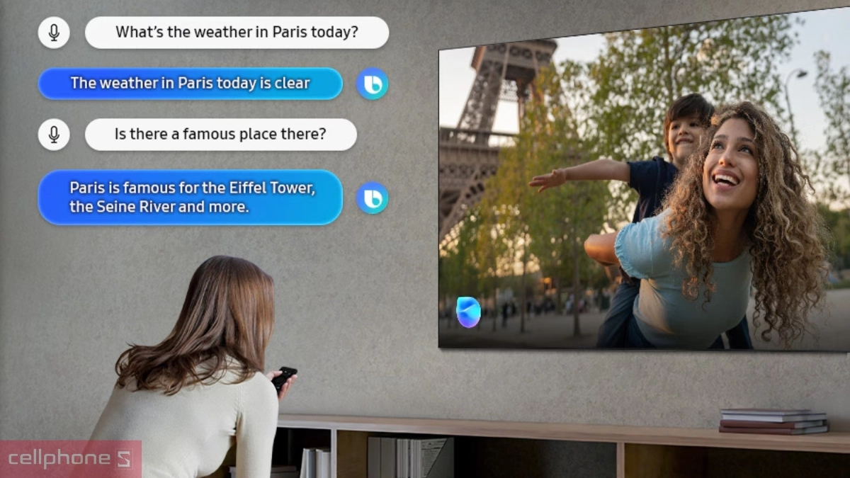 Trợ lý ảo tích hợp kèm của Smart tivi Samsung QLED 98Q7FA 4K 98 inch
