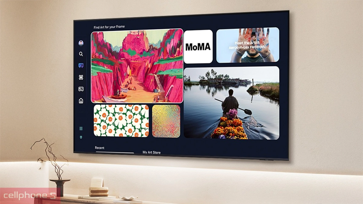 TV Samsung 75 inch với hình ảnh sắc nét, màu sắc sống động mang đến không gian giải trí đẳng cấp