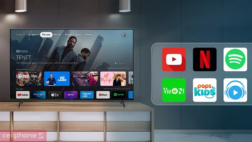 Hệ điều hành smart tivi Sony 4K 50 inch KD-50X75K