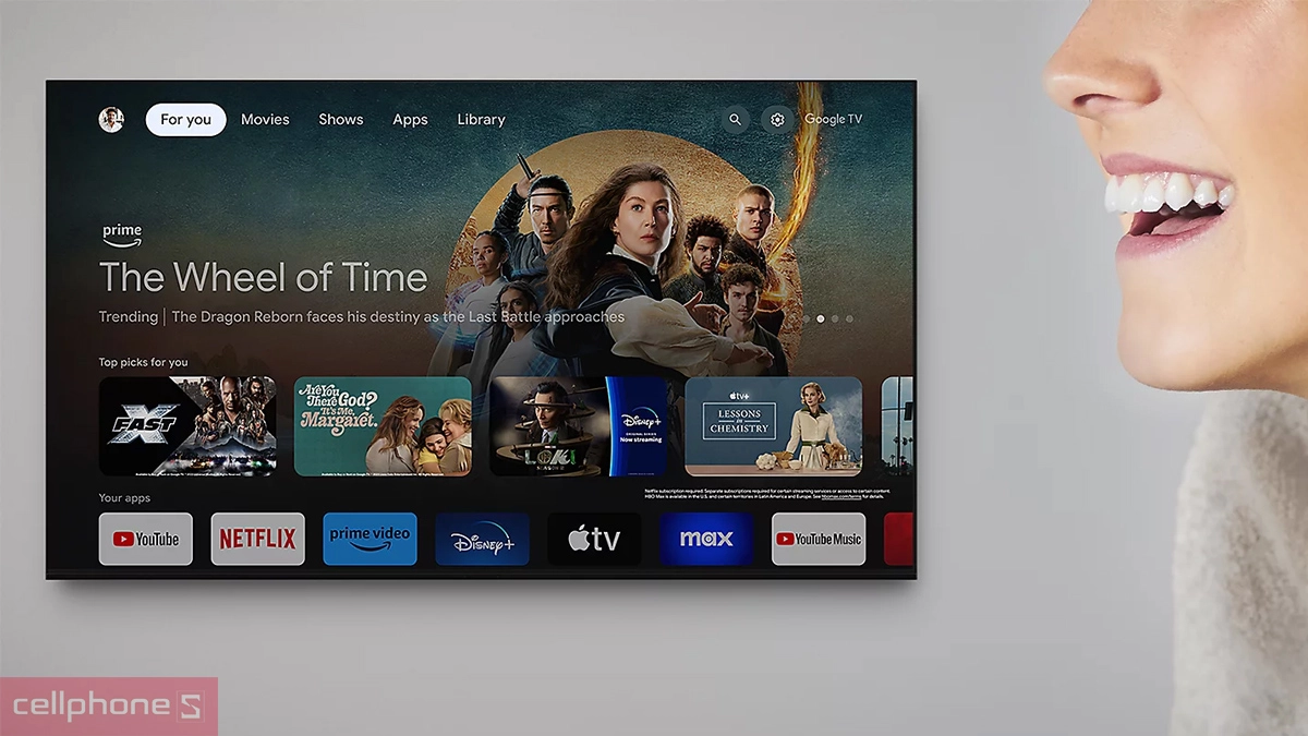 Điều khiển giọng nói Google Assistant trên Sony K-55S30 hoạt động thế nào