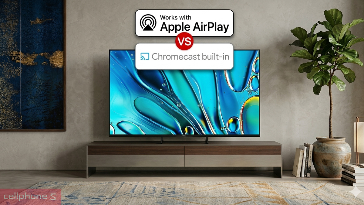 Google Tivi Sony K-65S30 có hỗ trợ AirPlay 2 và Chromecast không