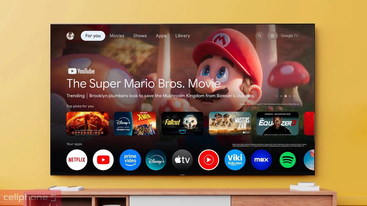 Tivi Sony tích hợp Google TV với kho ứng dụng giải trí phong phú