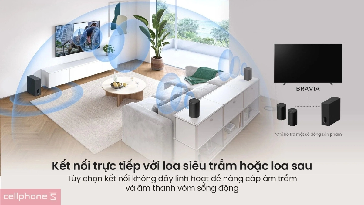 Tivi Sony kết nối đồng bộ cùng hệ sinh thái âm thanh BRAVIA Theatre