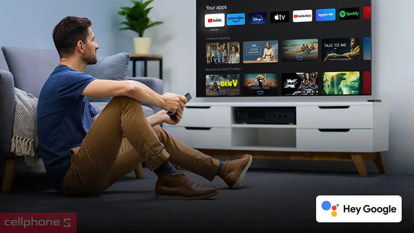 Khả năng hỗ trợ điều khiển, trợ lý ảo của Google Tivi TCL QLED 50P7K 4K 50 inch 2025
