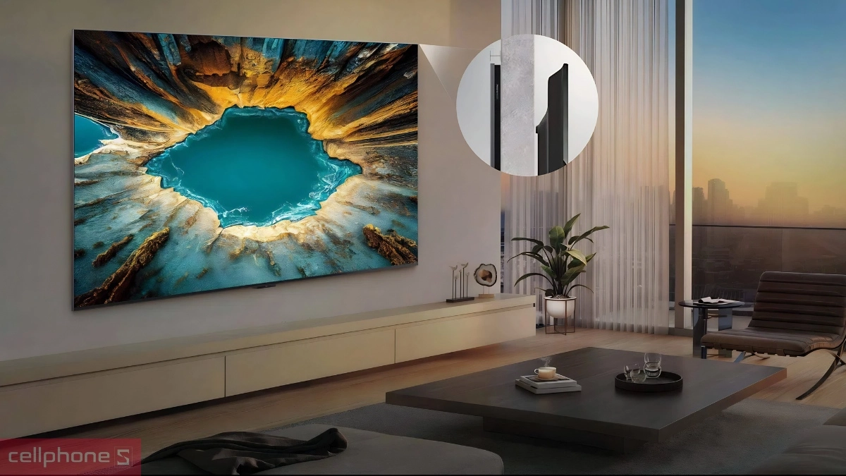 Thiết kế Ultra-Slim mỏng phẳng của Google Tivi TCL QD Mini LED 4K 55 inch 2026 (55A400M)