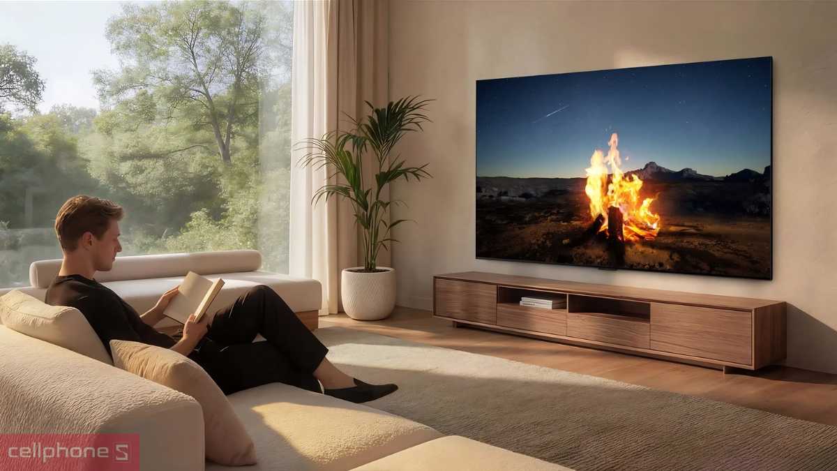 Màn hình rõ nét của Google Tivi TCL QD Mini LED 4K 55 inch 2026 (55A400M)