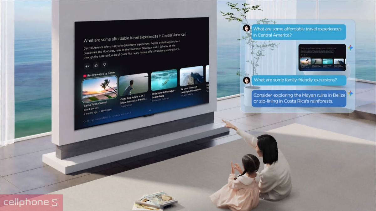 Trợ lý ảo trên Google Tivi TCL SQD-Mini LED 4K 55 inch 2026 (55C8L)