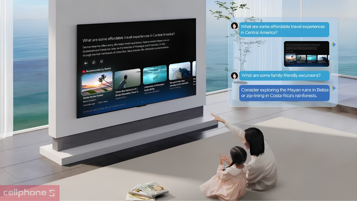 Google TV thông minh trên Google Tivi TCL QD-Mini LED 4K 65 inch 2026 (65P8LS)