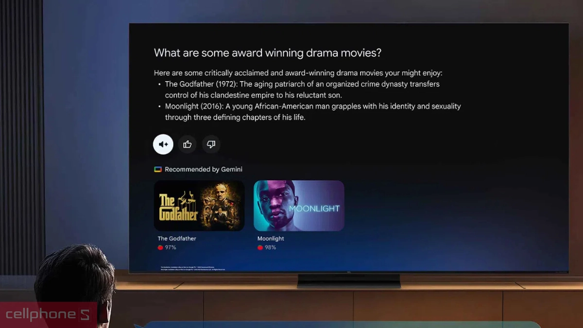 Trợ lý ảo Google Tivi TCL QD-Mini LED 4K 75 inch 2026 75P8LS
