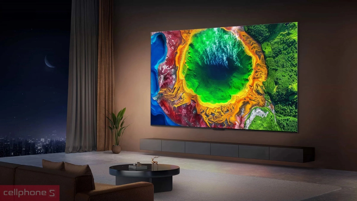 Thiết kế Flush Unibody siêu mỏng của Google Tivi TCL RGB-Mini LED 4K 75 inch 2026 75RM7L