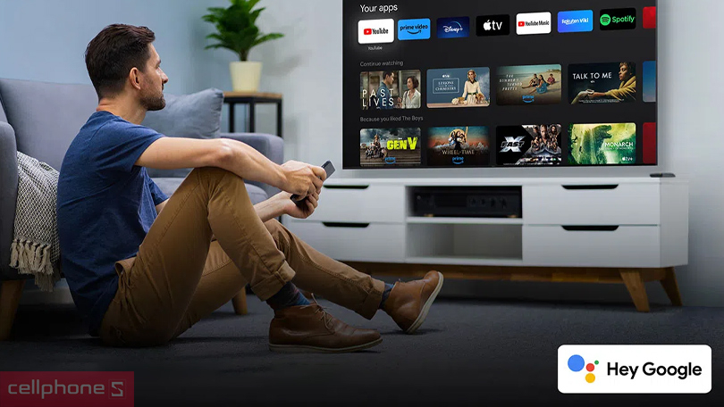 Trợ lý ảo và khả năng hỗ trợ điều khiển của Google tivi TCL UHD 75P69K 4K 75 inch 2025