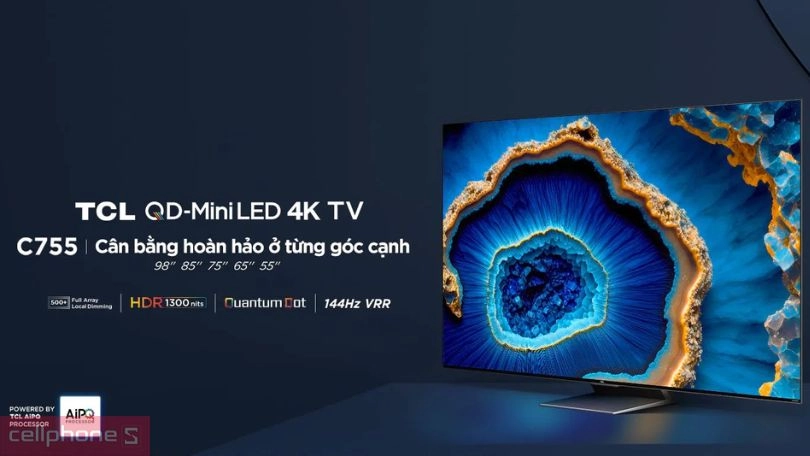 Google Tivi TCL QLED Mini Led 85C755