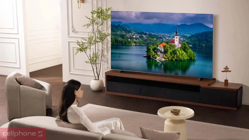 Google Tivi TCL QD Miniled 98C8K 4K 98 inch 2025 tương phản cao, thiết kế tinh tế