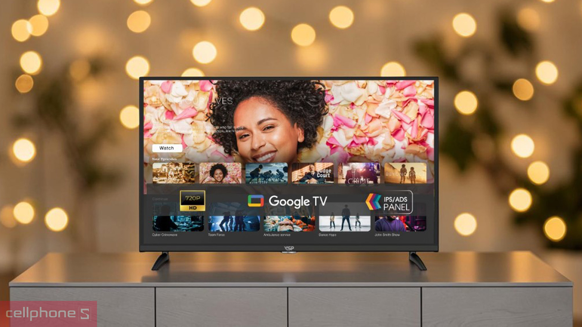 Tấm nền DLED cùng tần số quét 60Hz Smart Tivi VSP HD 32 inch (VUA32AUH01)