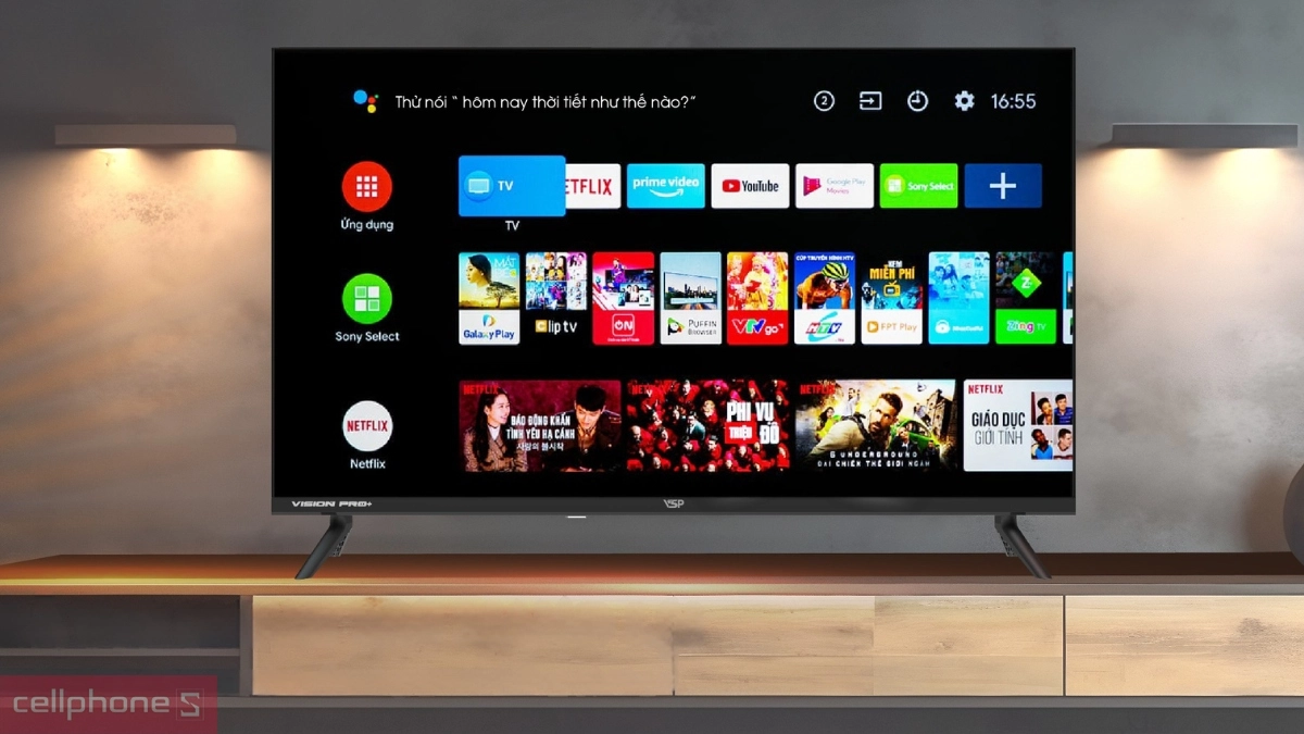 Tấm nền QLED 4K và công nghệ MEMC cho khung hình mượt mà