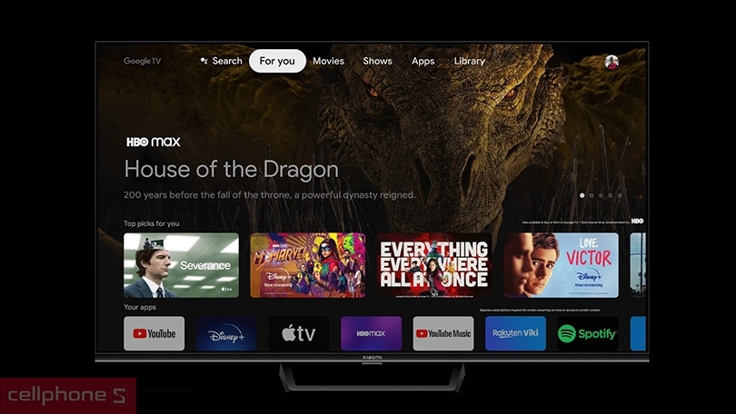 Google Tivi Xiaomi A Pro 43 inch 4K UHD - Thiết kế sang trọng, ứng dụng trí tuệ nhân tạo