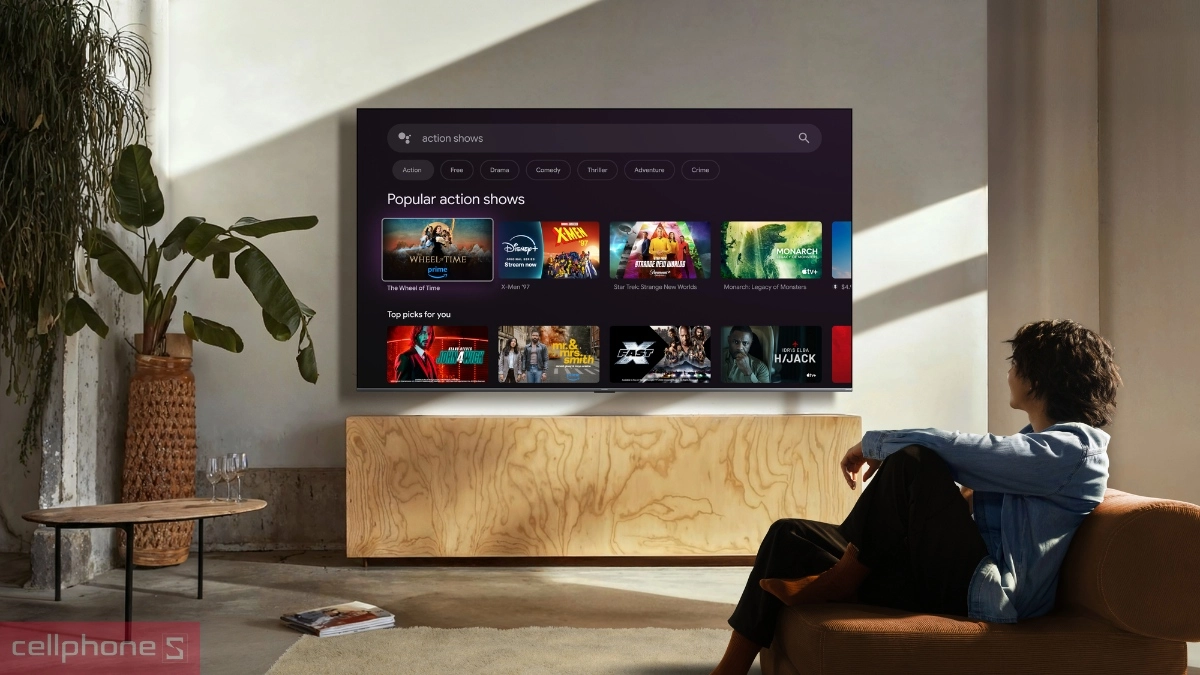 Google Tivi Xiaomi S Mini LED 4K 55 inch 2026 chạy hệ điều hành Google TV