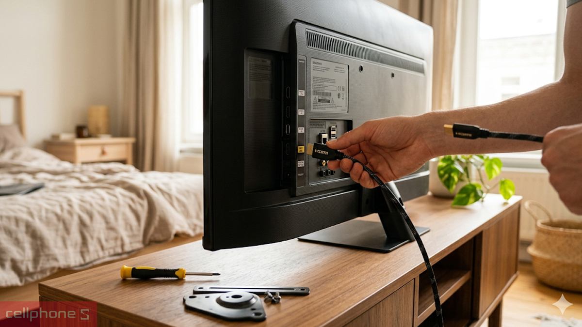 Hướng dẫn lắp đặt Tivi 32 inch chi tiết