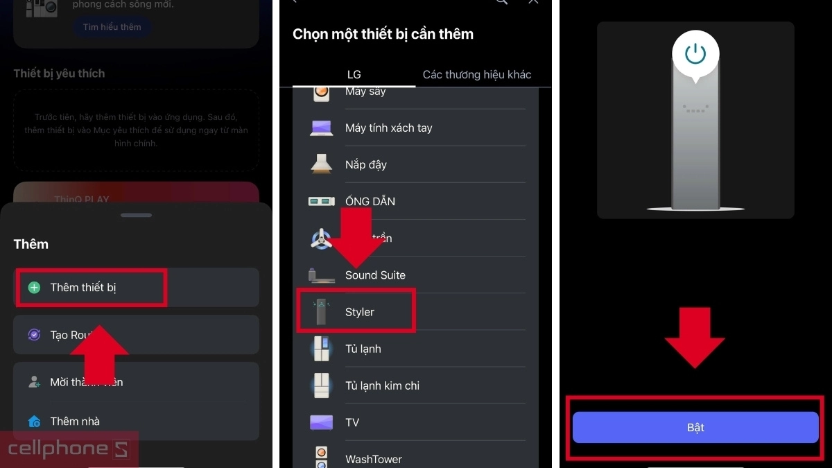Hướng dẫn kết nối app với tủ chăm sóc quần áo thông minh LG Styler 5 móc Inverter S5BOC