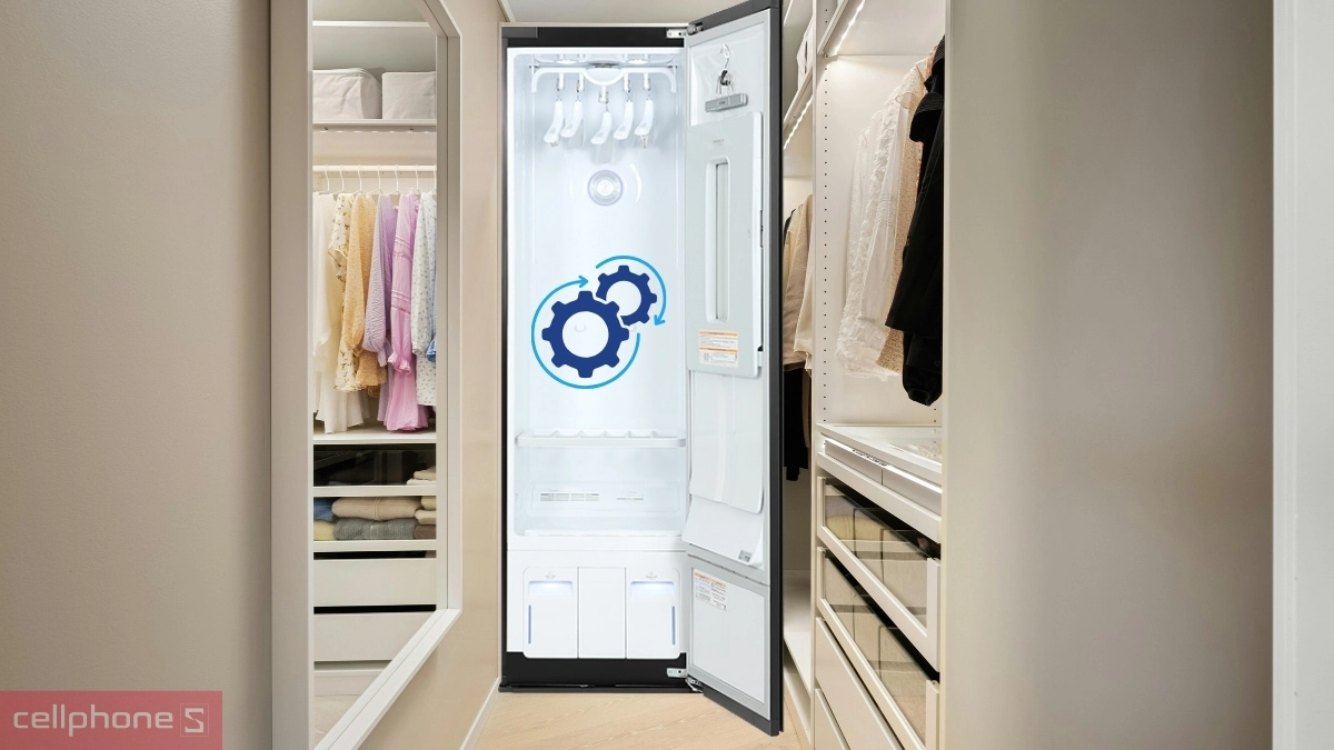 Tủ chăm sóc quần áo thông minh LG Styler 5 móc Inverter S5GOC tiết kiệm điện