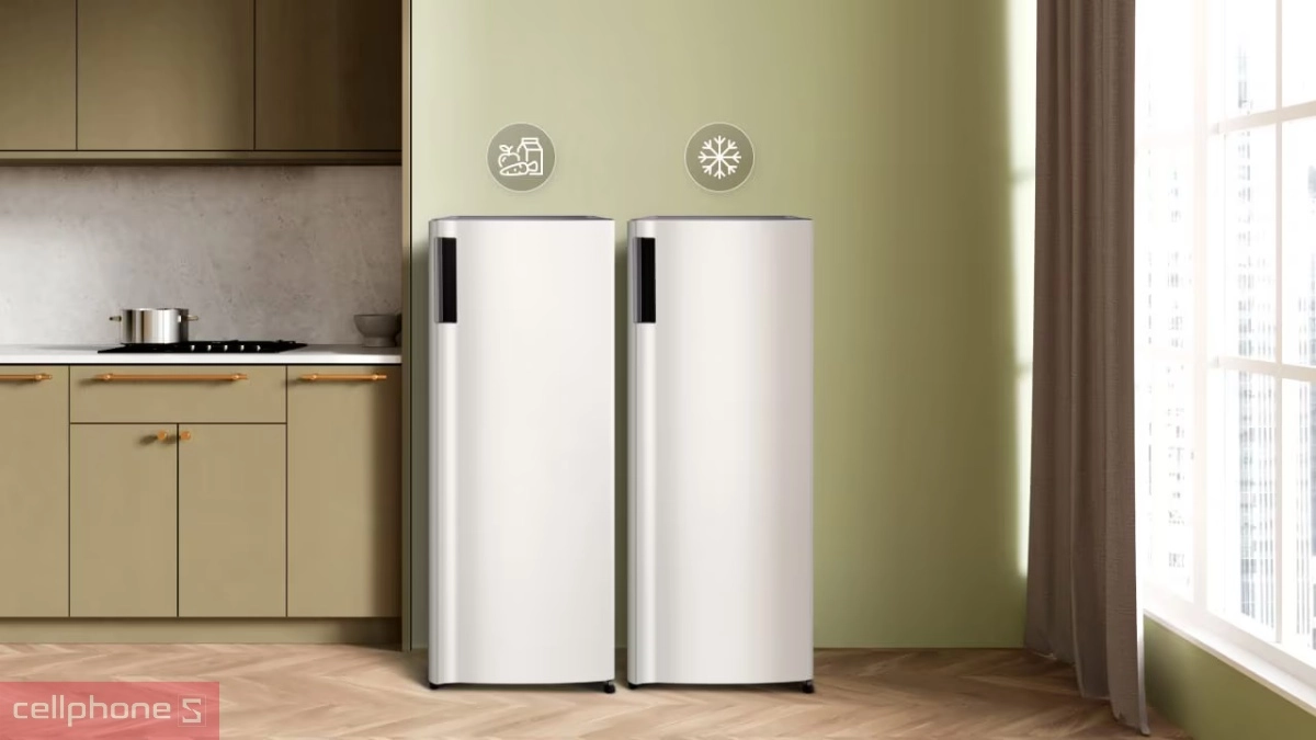 Thiết kế tủ đông LG Inverter 165 lít LOF16BGM