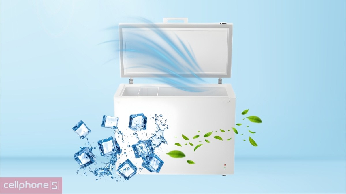 Công nghệ làm lạnh tủ đông LG Inverter 291L 2025 C30WH