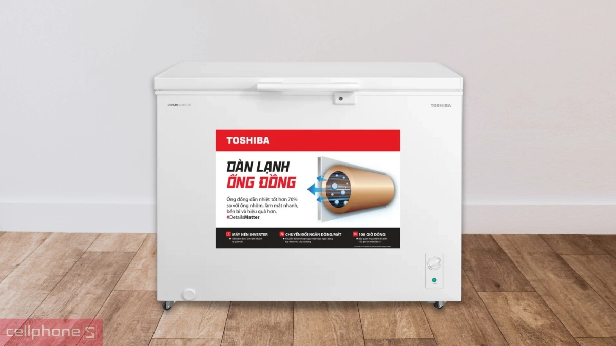 Dung tích tủ đông Toshiba Inverter 293 lít GR-RC390CM-PMV(01)