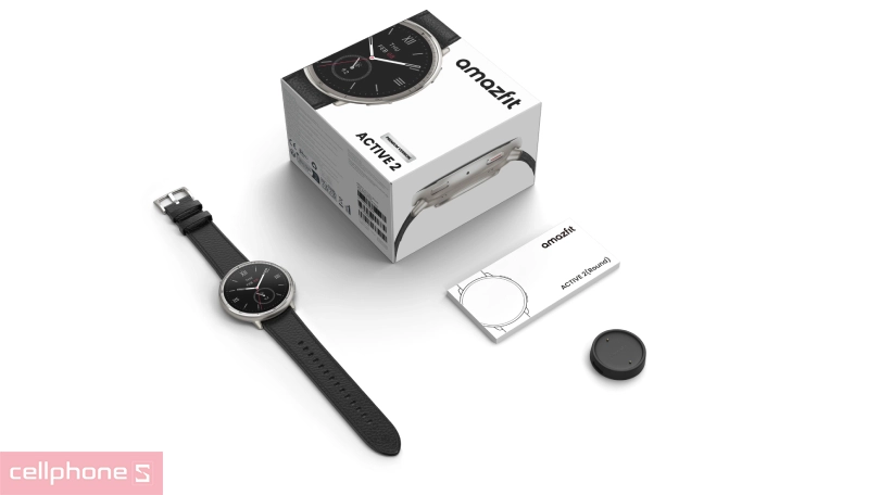 Thiết kế dây đeo của đồng hồ thông minh Amazfit Active 2 Premium Sapphire dây da