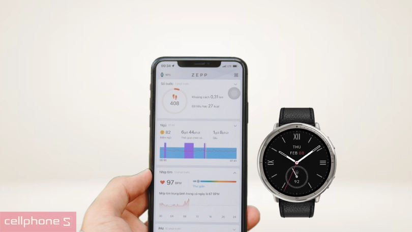 Hướng dẫn kết nối đồng hồ thông minh Amazfit Active 2 Premium Sapphire dây da với app