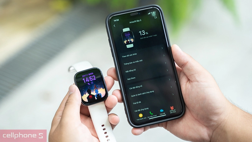 Đồng hồ thông minh Amazfit Bip 5 - Pin dùng 10 ngày, có định vị vệ tinh