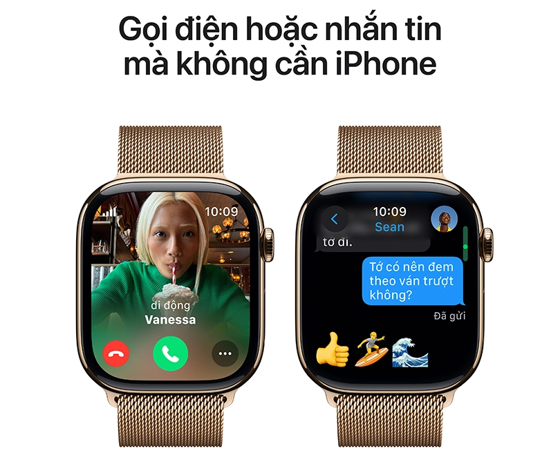 Apple Watch Series 10 46mm 4G Viền Titan Dây Thép Size S/M