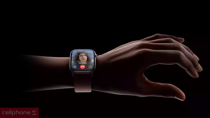 Apple Watch Series 9 45mm (4G) viền thép dây cao su M/L - Hỗ trợ tập luyện chuyên nghiệp