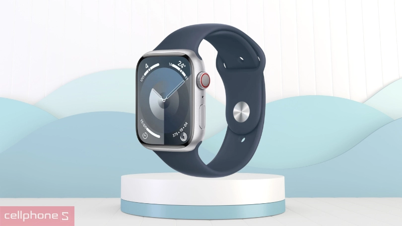 Apple Watch Series 9 41mm 4G viền nhôm dây cao su M/L – Sử dụng độc lập, thông minh