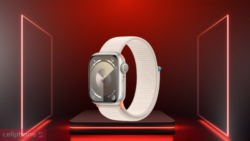 Apple Watch Series 9 41mm 4G viền nhôm dây vải Size S - Thiết kế nhỏ gọn, dây đeo thoải mái