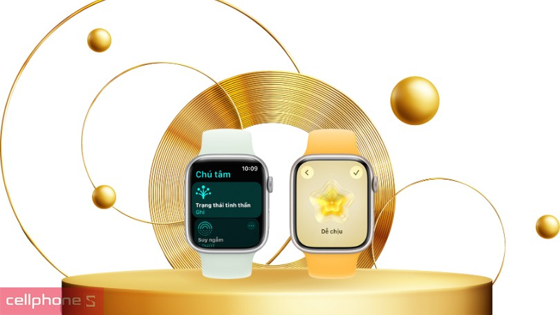 Thiết kế Apple Watch Series 9 45mm 4g viền nhôm dây cao su M/L