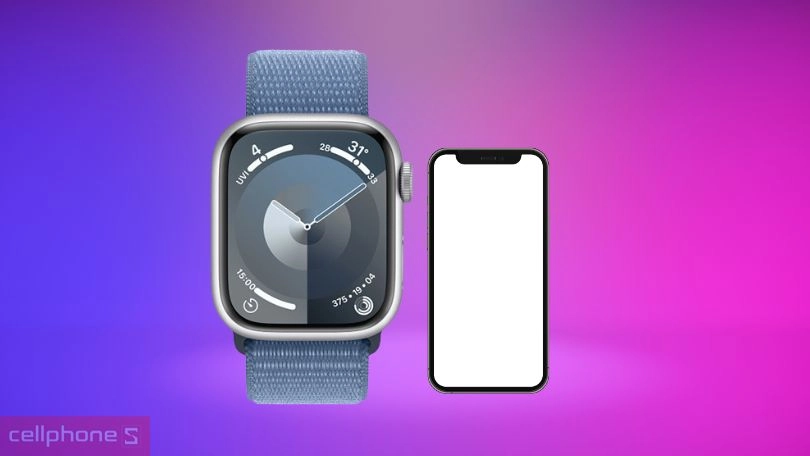 Hướng dẫn kết nối Apple Watch Series 9 45mm (4G) viền nhôm dây vải với iPhone