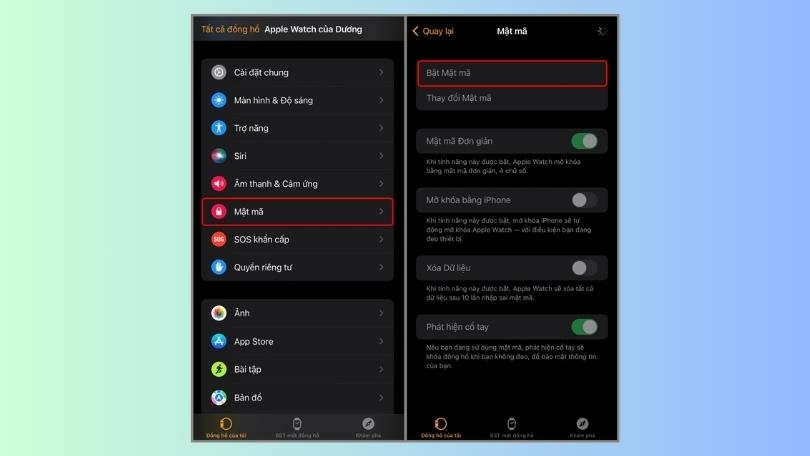 Hướng dẫn đặt mật khẩu cho Apple Watch Series 9 45mm