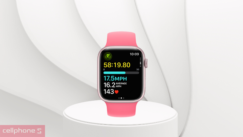 Apple Watch Series 9 45mm GPS viền nhôm dây cao su M/L - Đa dạng tính năng hiện đại