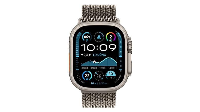Khung viền Apple Watch Ultra 2 2024 49mm (4G) viền titan dây titan size S