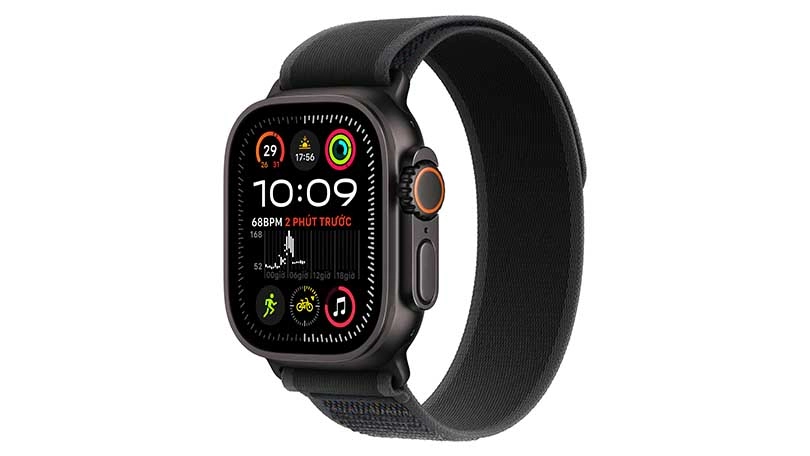 Dây đeo Apple Watch Ultra 2 2024 49mm 4G viền Titan đen dây trail