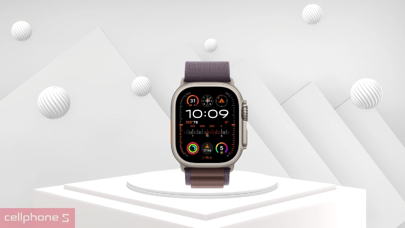 Apple Watch Ultra 2 2023 49mm 4G viền Titan dây vải Alpine cỡ lớn - Tạo hình tinh tế, xử lý, tính toán thông số nhạy bén