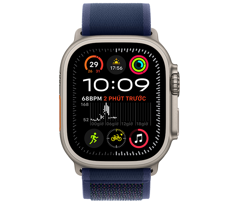 Apple Watch Ultra 2 2024 49mm 4G viền Titan dây Trail - Bền bỉ, phù hợp cho các môn thể thao và luyện tập