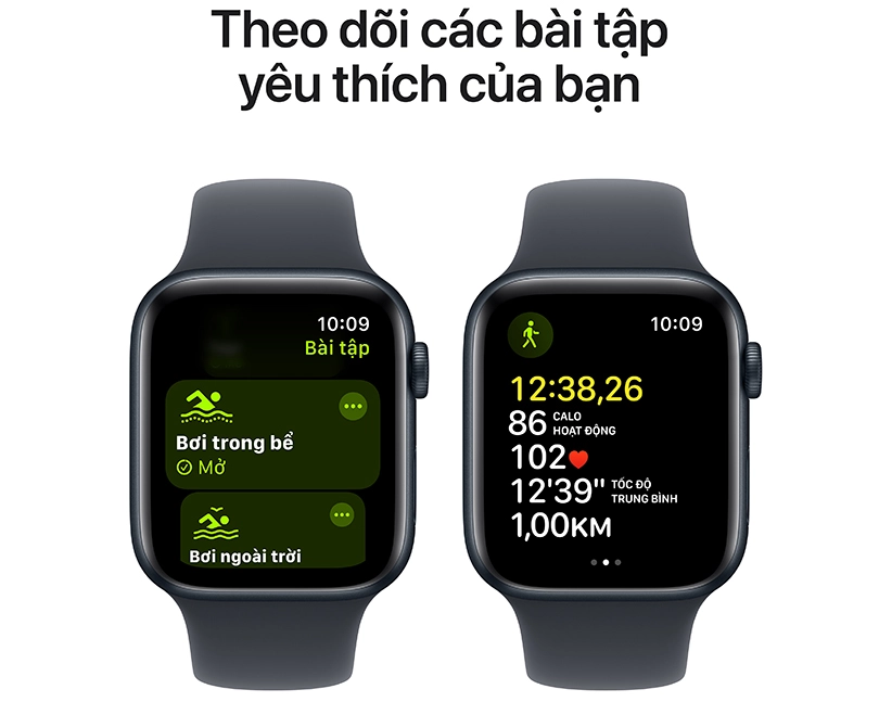 Apple Watch SE 2 2024 44mm 4G viền nhôm dây cao su - Hiển thị vượt trội