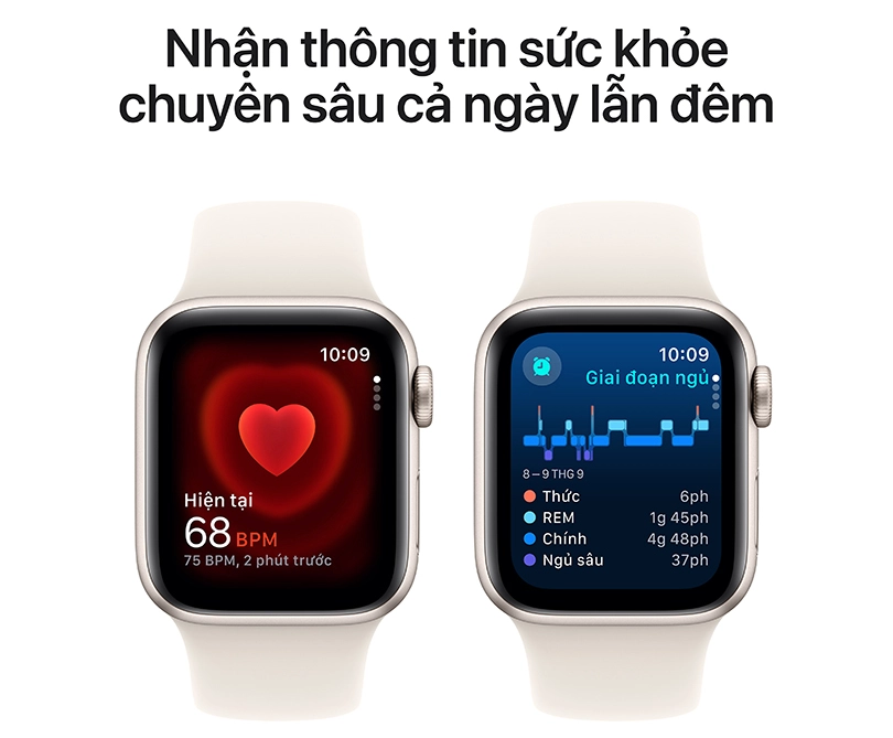 Apple Watch SE 2 2024 40mm viền nhôm dây cao su size M/L - Thiết kế thanh lịch