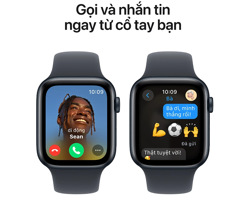 Apple Watch SE 2 2024 44mm (4G) Viền Nhôm Dây Cao Su Size M/L