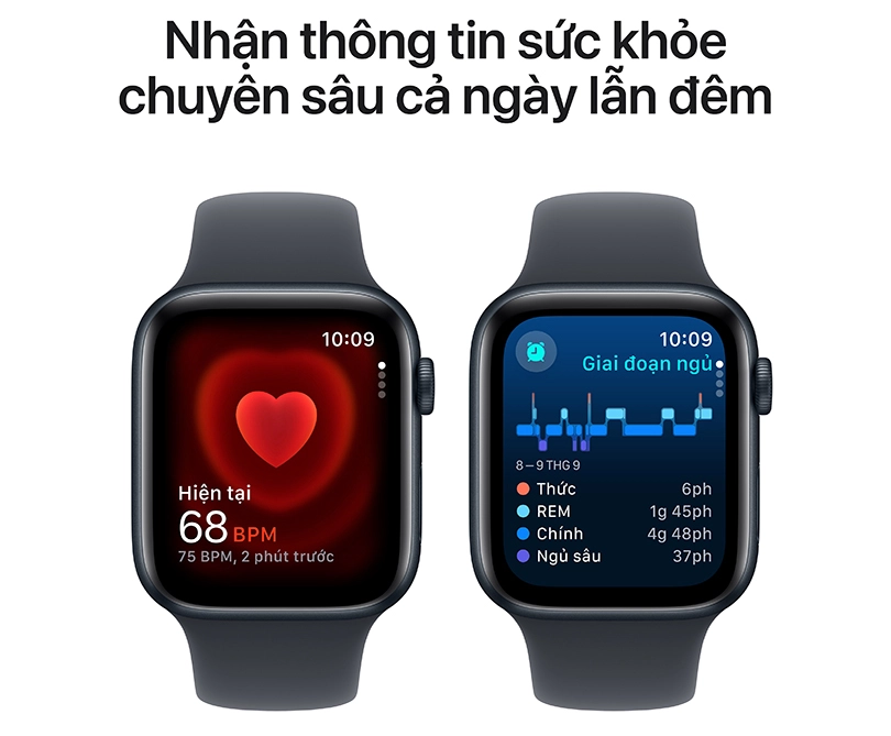 Apple Watch SE 2 2024 44mm (4G) Viền Nhôm Dây Cao Su Size M/L