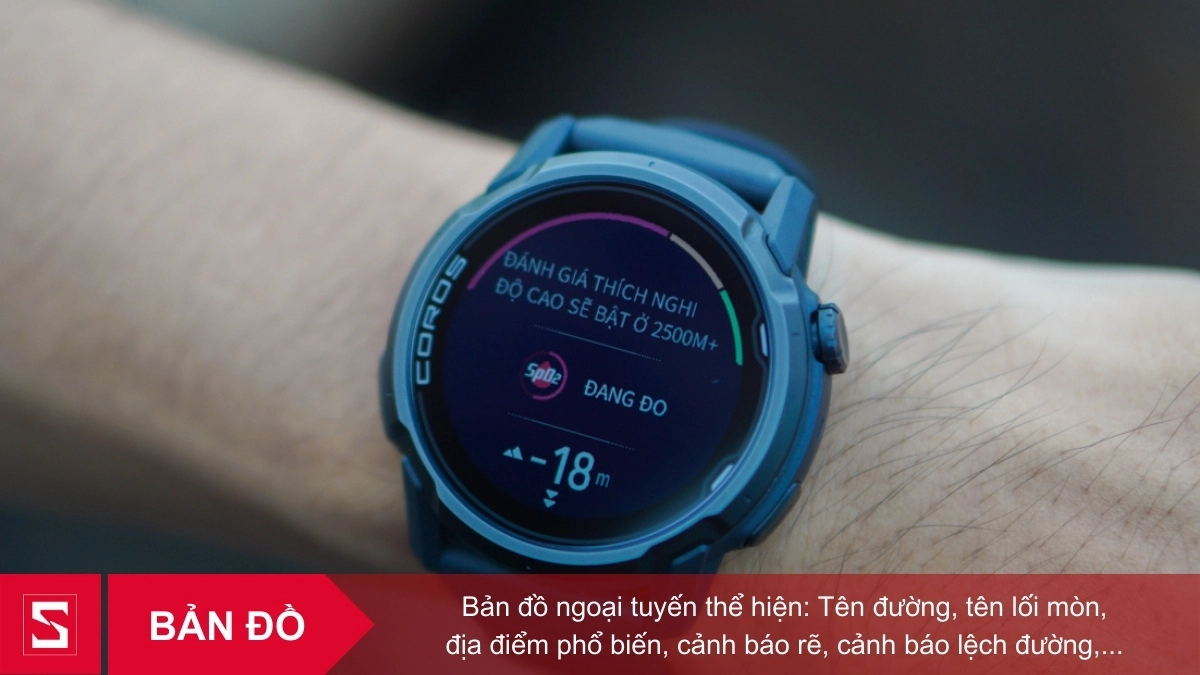 Coros Apex 4 được trang bị hệ thống bản đồ ngoại tuyến toàn cầu mạnh mẽ