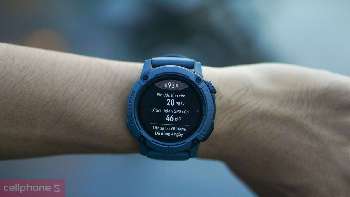 Thời lượng pin đồng hồ thông minh Coros Nomad