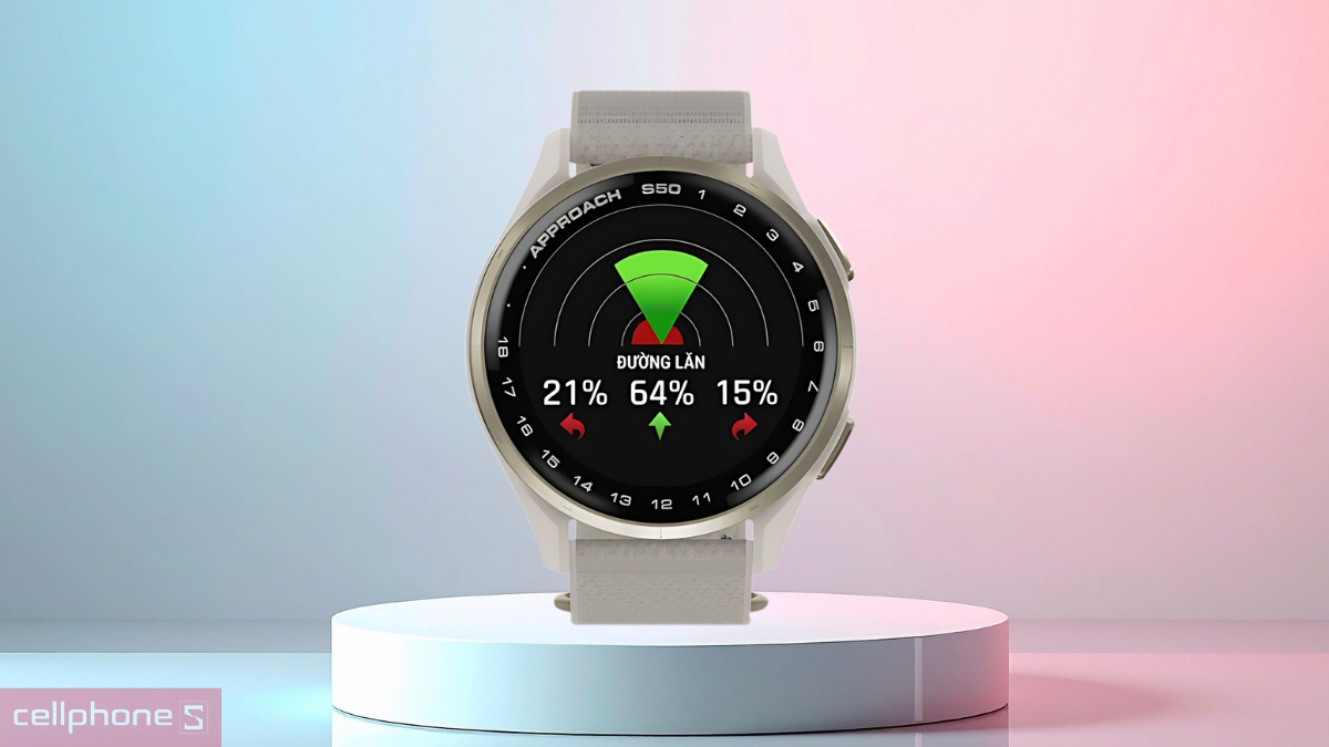 Màn hình, chất lượng hiển thị của đồng hồ thông minh Garmin Approach S50 Dây Nylon