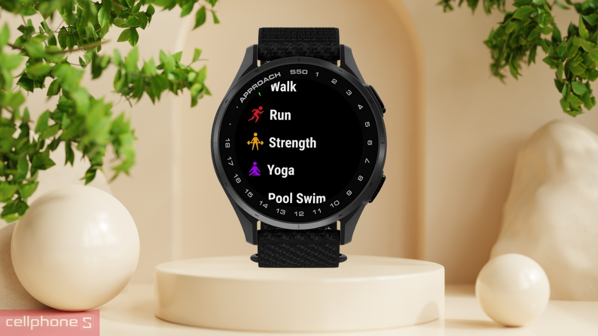Các chế độ thể thao, luyện tập tích hợp kèm của đồng hồ thông minh Garmin Approach S50 Dây Nylon